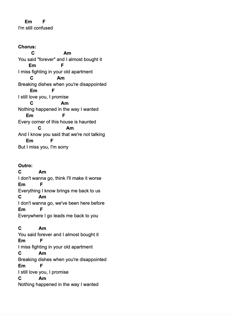 How To Play I Love You Im Sorry On Guitar: Easy Chords