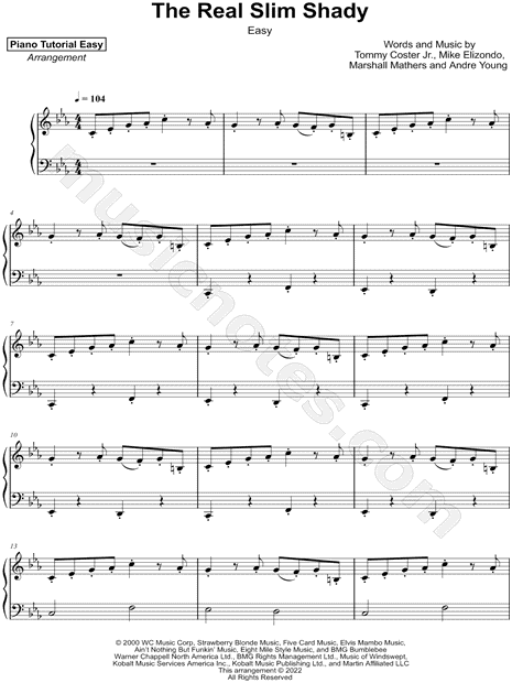 How To Play Real Slim Shady On Piano: Easy Piano Tutorial