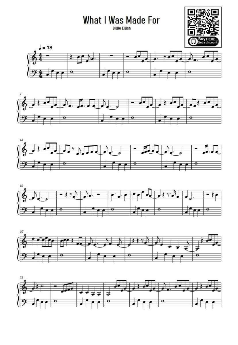 What Was I Made For Piano Sheet Music: Best 2026 Guide
