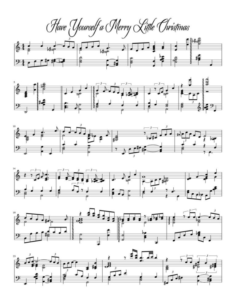 Have Yourself A Merry Little Christmas Piano