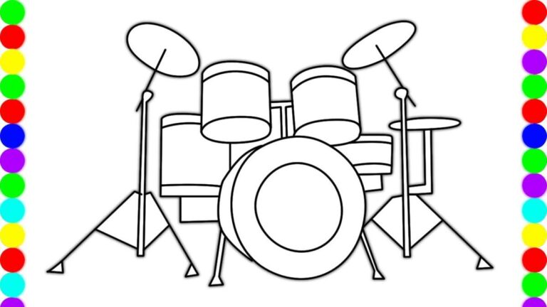 How To Draw A Drum Set