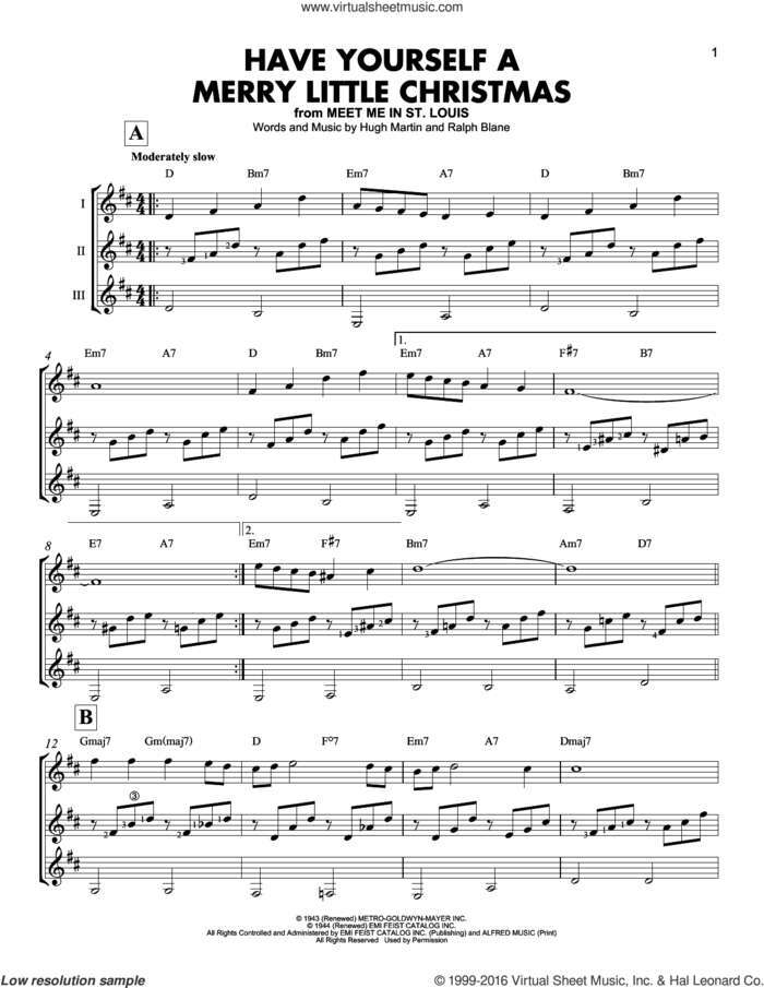 Have Yourself A Merry Little Christmas Piano Sheet Music: Go