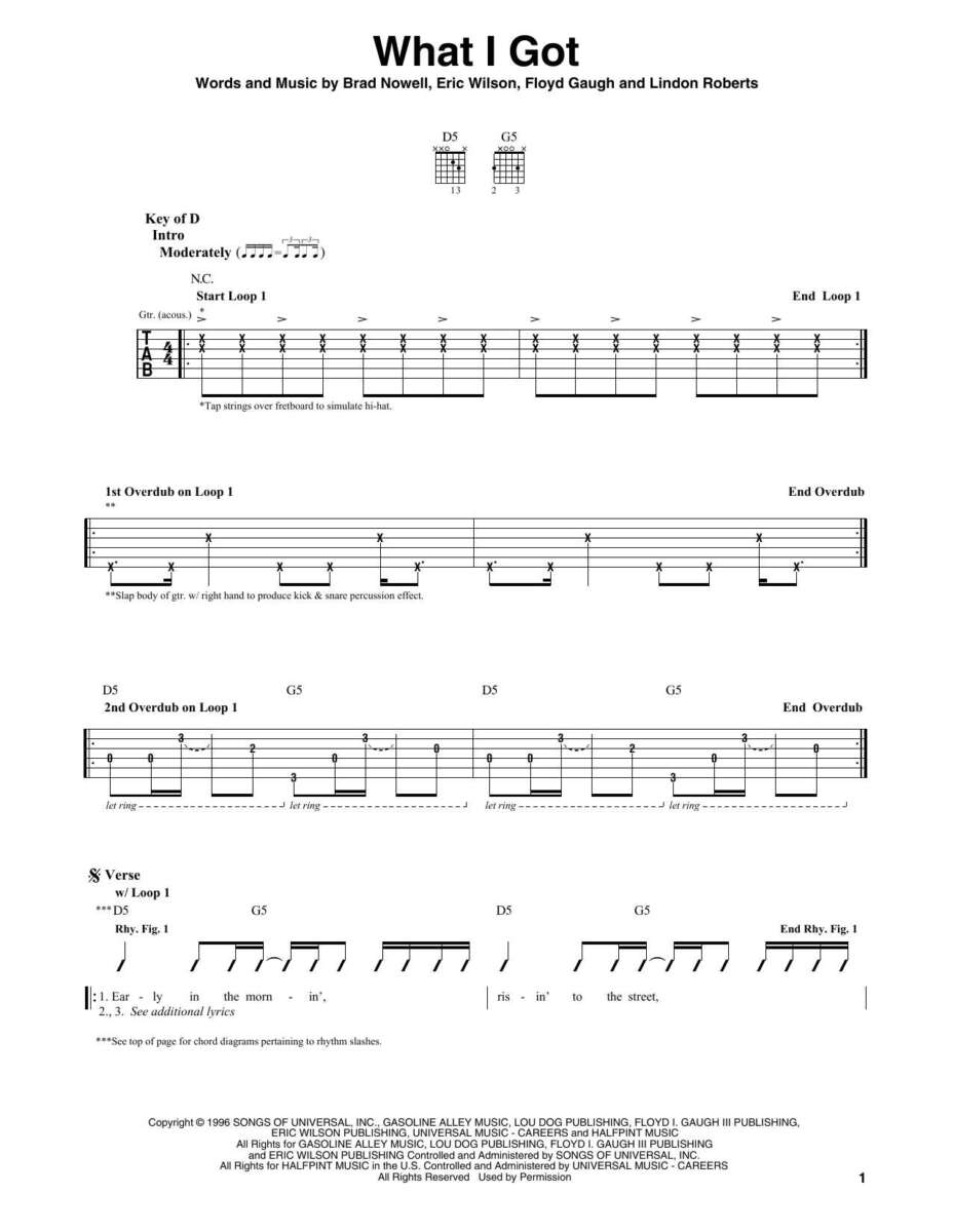 What I Got Guitar Tab