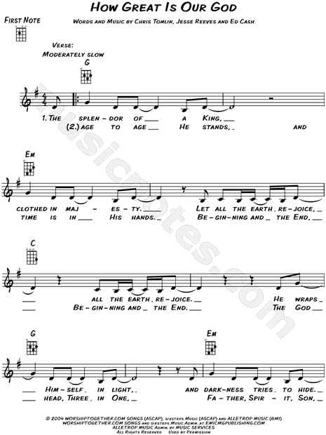 How Great Is Our God Piano Chords