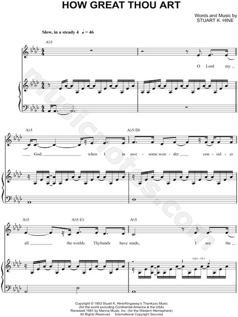How Great Thou Art Piano Chords